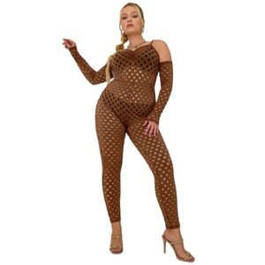 ☮️ 2/$30 Plus Size 2X Sexy Cut-out Body suit Catsuit
